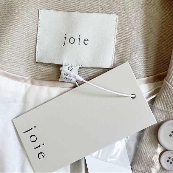 Joie Long Sleeve‎ Linen Blend Blazer Jacket Size 12 Women - Picture 7 of 9